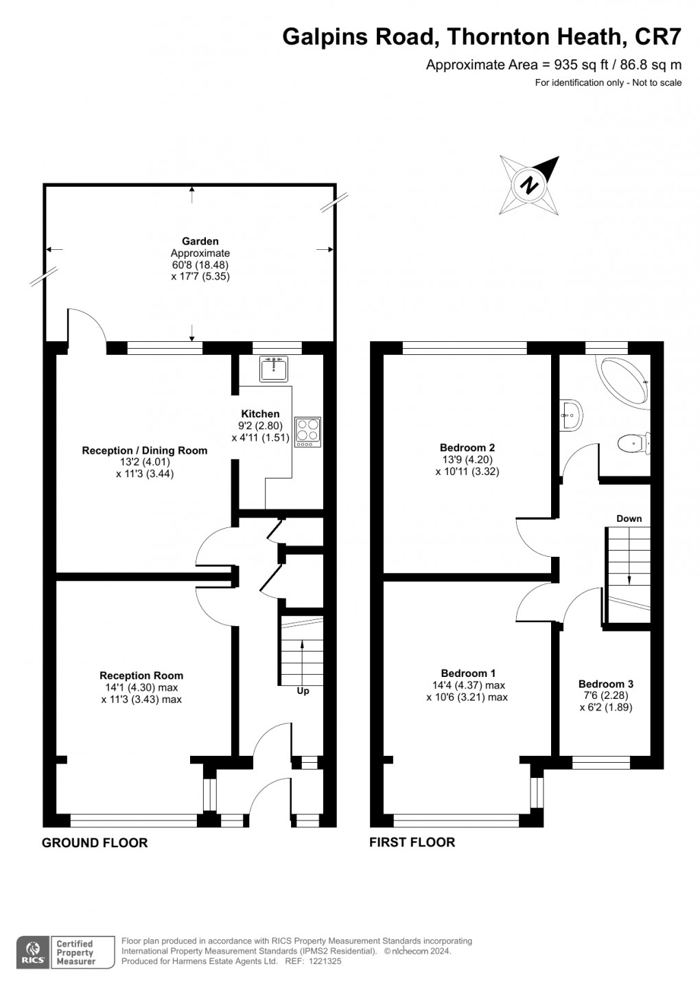 Floorplan for Glapins Road, Thornton Heath