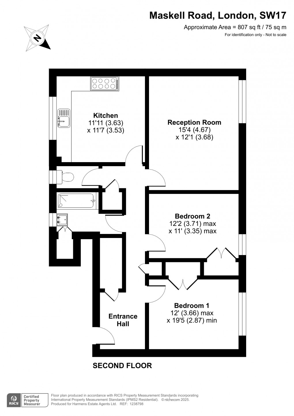 Floorplan for Maskell Road, London